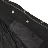 Men's Snap/Zipper Front Black - Denim Motorcycle Vest