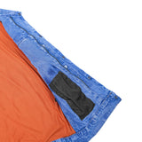 Mens Blue Denim Motorcycle Vest with Concealed Snaps & Zipper