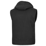 Men's Black Denim Single Back Panel Concealment Vest w/Rem