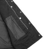 Men's Black Denim Single Back Panel Concealment Vest w/Rem