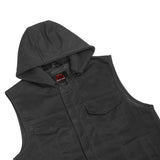 Men's Black Denim Single Back Panel Concealment Vest w/Rem