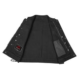 Women's Advance Side Laces Black Construction Denim Vest