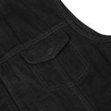 Women's Advance Side Laces Black Construction Denim Vest