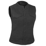 Women's Advance Black Construction Denim Vest
