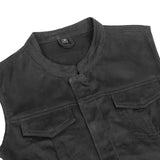Women's Advance Black Construction Denim Vest