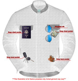 Men's Full Cut Denim Jacket – Leather Trim & Hidden Pockets