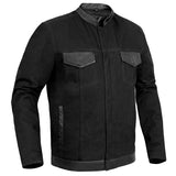 Men's Full Cut Denim Jacket – Leather Trim & Hidden Pockets