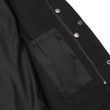Men's Black Denim Single Panel Concealment Vest W/ Leather Trim