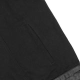 Men's Black Denim Single Panel Concealment Vest W/ Leather Trim