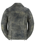 Shen Antique Brown Women's Leather Motorcycle Jacket