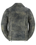 Shen Antique Brown Women's Leather Motorcycle Jacket
