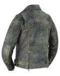 Shen Antique Brown Women's Leather Motorcycle Jacket