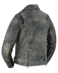 Shen Antique Brown Women's Leather Motorcycle Jacket