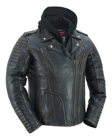 Evergreen Women's  Leather Motorcycle Jacket – Olive