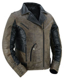 Fusion Flow Women's  Leather Motorcycle Jacket