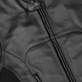 Men's Black Leather SWAT Style Motorcycle Vest