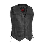 Men's Line Ranger Multi-Pocket Motorcycle Vest - Black