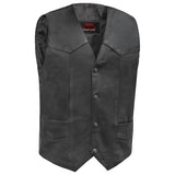 Men's Plain Side Economy Vest - Black