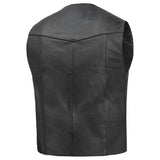 Men's Plain Side Economy Vest - Black