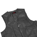Men's Plain Side Economy Vest - Black
