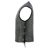Men's Gray Single Back Panel Smart Access Pockets Vest