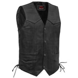 Men's Side Lace Economy Vest - Black