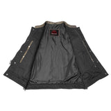 Men's Antique Brown Leather Motorcycle Vest