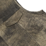 Men's Antique Brown Leather Motorcycle Vest