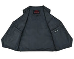 Men's Traditional Light Weight Black Leather Motorcycle Vest