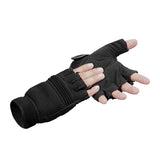 Synthetic Leather/ Mesh Fingerless Glove