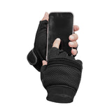 Synthetic Leather/ Mesh Fingerless Glove