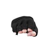 Synthetic Leather/ Mesh Fingerless Glove