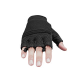 Synthetic Leather/ Mesh Fingerless Glove