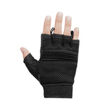 Synthetic Leather/ Mesh Fingerless Glove