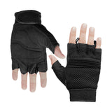 Synthetic Leather/ Mesh Fingerless Glove