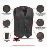 Advance Men's Buffalo Nickel Head Snap Vest