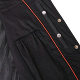 Buffalo Nickel Black Leather Vest for Men - Customizable Back & Satin Liner