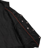 Men's Milled Single Back Panel Leather Vest - Black