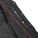 Hawk Men's Classic Black Leather Motorcycle Vest