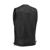 Men's Ten Pocket Utility Black Vest - TALL