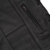 Men's Ten Pocket Utility Black Vest - TALL