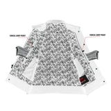 Men's Paisley Black Leather Motorcycle Vest with White Stitching