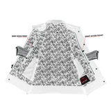 Men's Paisley Black Leather Motorcycle Vest with White Stitching