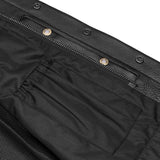 Men's Drop Zone Leather Motorcycle Vest – Black