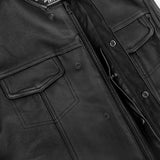 Eclipse Black Motorcycle Vest - Hidden Smart Access Pockets & Durable Lining
