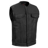 Eclipse Black Motorcycle Vest - Hidden Smart Access Pockets & Durable Lining