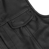 Eclipse Black Motorcycle Vest - Hidden Smart Access Pockets & Durable Lining