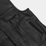 Eclipse Black Motorcycle Vest - Hidden Smart Access Pockets & Durable Lining