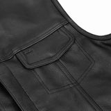 Renegade Classics Pick Black Motorcycle Vest with Smart Access Pockets