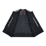 Men's Distressed Gray Cowhide Leather  Motorcycle Vest